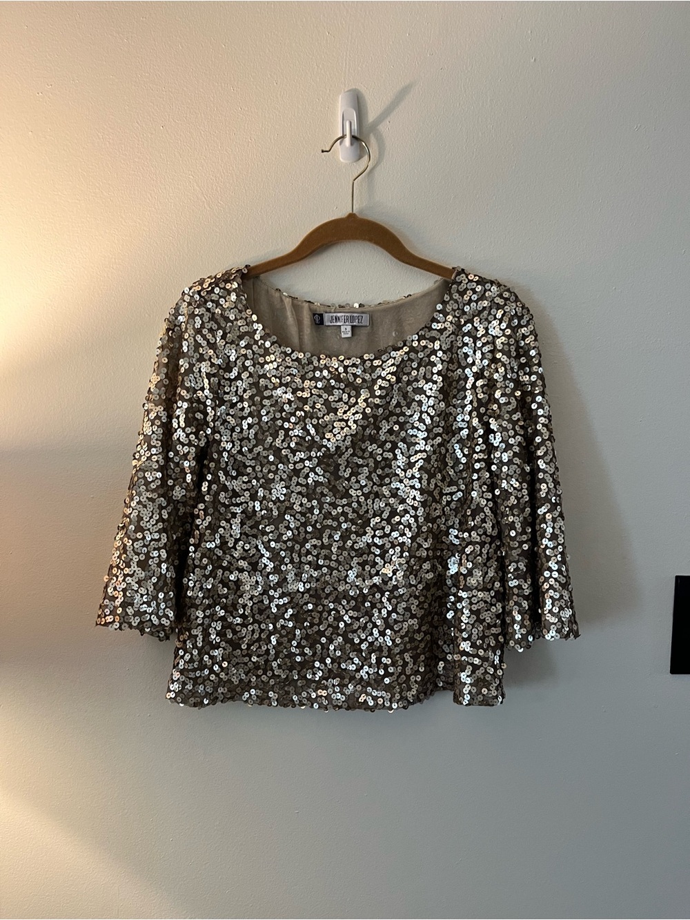 Jennifer Lopez sequin swing top women’s small
